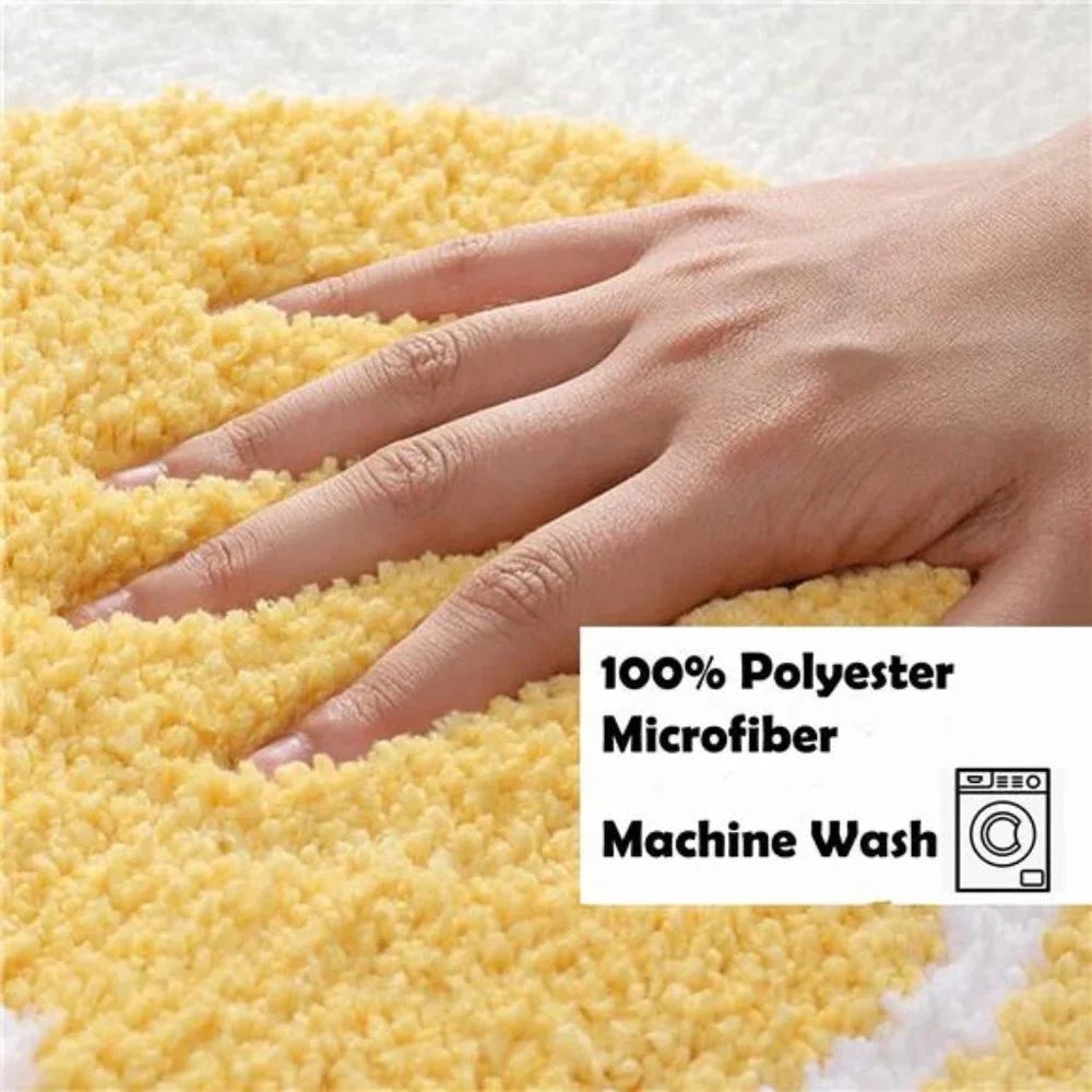 Bath Rug Mat, 18” x 25”, Funny, Cute, Ultra Soft, Plush, Shaggy, Water Absorbent